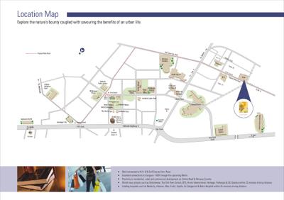 Image of 1175 Sq.ft 2.5 BHK Apartment / Flat for sale in Unitech Vistas Phase II, Southern Peripheral Road, Gurgaon for Rs. 12500000