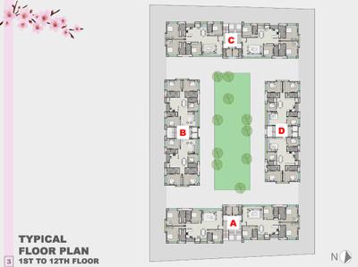 Image of 3600 Sq.ft 4 BHK Apartment / Flat for sale in SL Bblossom The Presidency, Vesu, Surat for Rs. 19623600