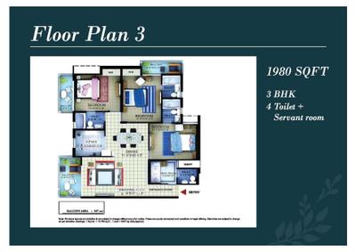 Image of 1600 Sq.ft 3 BHK Apartment / Flat for sale in Earthcon Mega County, Mussoorie Road, Dehradun for Rs. 14000000