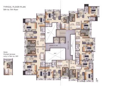 Image of 550 Sq.ft 1 BHK Apartment / Flat for sale in Ekata Residency, Vasai West, Vasai for Rs. 4900000