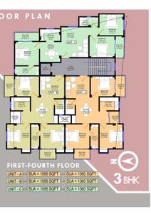 Image of 1088 Sq.ft 3 BHK Apartment / Flat for sale in Khushi Suruj Residency, Beltola, Guwahati for Rs. 8660000