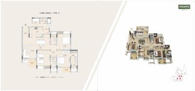 Image of 1950 Sq.ft 3.5 BHK Apartment / Flat for sale in Ashadeep Vedanta, Karolan Ka Barh, Jaipur for Rs. 11500000