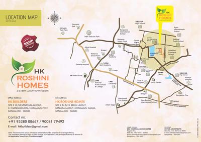 Image of 1333 Sq.ft 3 BHK Apartment / Flat for sale in HK Roshini Homes, Horamavu, Bengaluru for Rs. 8453000