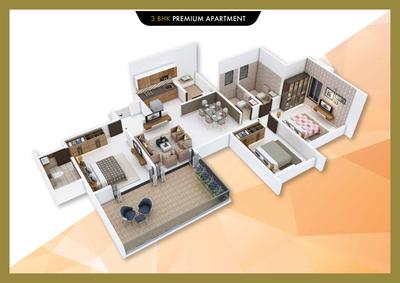 Image of 1090 Sq.ft 2 BHK Apartment / Flat for sale in Miracle Aero East Ph III, Undri, Pune for Rs. 5200000