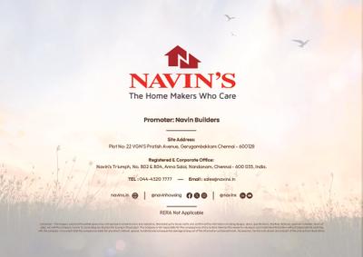 Image of 920 Sq.ft 2 BHK Apartment / Flat for sale in Navins Sadhprabha, Gerugambakkam, Chennai for Rs. 7900000