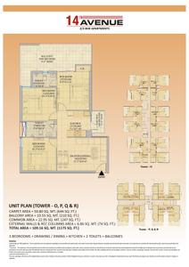 Image of 949 Sq.ft 2.5 BHK Apartment / Flat for sale in  Gaur City 2 12th Avenue, Noida Extension, Greater Noida for Rs. 8800000