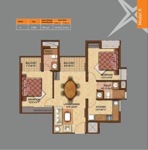 Image of 1500 Sq.ft 3 BHK Apartment / Flat for sale in KGISL Platina, Saravanampatty, Coimbatore for Rs. 7000000