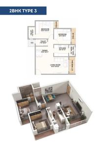 Image of 1036 Sq.ft 2 BHK Apartment / Flat for sale in Bharat Enclave, Panvel, Navi Mumbai for Rs. 12500000