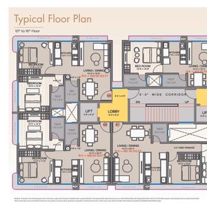 Image of 760 Sq.ft 2 BHK Apartment / Flat for sale in Zee Ashtavinayak, Andheri West, Mumbai for Rs. 24000000