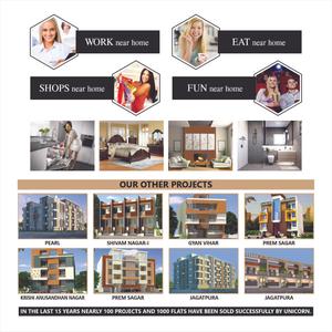 Image of 1137 Sq.ft 2 BHK Apartment / Flat for sale in Unicorn The Residence, Budhsinghpura, Jaipur for Rs. 4500000