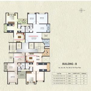 Image of 610 Sq.ft 1 BHK Apartment / Flat for sale in Mont Vert Blue Bells, Pashan, Pune for Rs. 5500000
