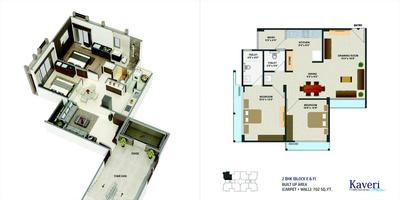 Image of 1650 Sq.ft 3 BHK Apartment / Flat for sale in A Shridhar Kaveri Pratham, Shilaj, Ahmedabad for Rs. 8400000