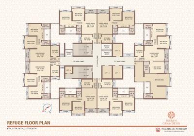 Image of 2200 Sq.ft 3 BHK Apartment / Flat for sale in Cllaro Urban Grandeur, Mira Road East, Mira Bhayandar for Rs. 33000000