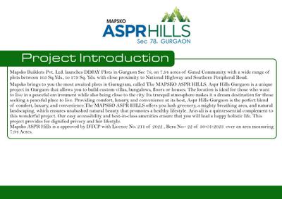 Image of 115 Sq.ft Residential Plot / Land for sale in Mapsko Aspr Hills, Sector 78, Gurgaon for Rs. 28200000