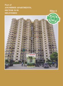 Image of 1900 Sq.ft 3 BHK Apartment / Flat for sale in SLF Anushree Apartments, Sector 75, Faridabad for Rs. 14000000