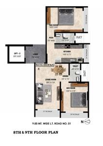 Image of 950 Sq.ft 2 BHK Apartment / Flat for sale in Meghna Riviera, Goregaon West, Mumbai for Rs. 21000000