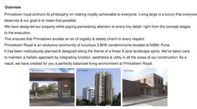 Image of 1755 Sq.ft 3 BHK Apartment / Flat for sale in Kumar Corp Princetown Royal B2, Mohammed Wadi, Pune for Rs. 16000000