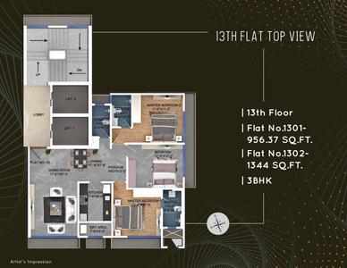 Image of 961 Sq.ft 3 BHK Apartment / Flat for sale in Oscar OM Neelkanth, Ghatkopar East, Mumbai for Rs. 40000000