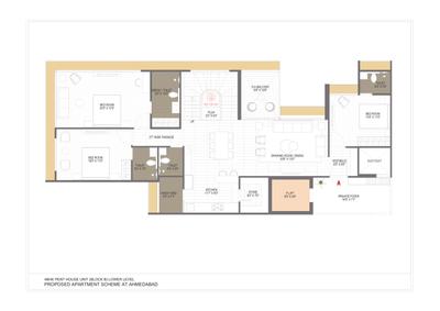 Image of 2153 Sq.ft 3 BHK Apartment / Flat for sale in Shilp New Launch, Shantigram, Ahmedabad for Rs. 23000000