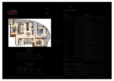 Image of 1964 Sq.ft 3 BHK Apartment / Flat for sale in Rishita Mulberry Heights Phase 4, Sushant Golf City, Lucknow for Rs. 17500000