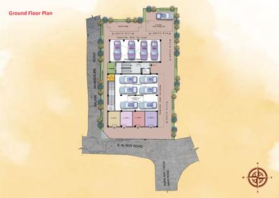 Image of 1229 Sq.ft 2.5 BHK Apartment / Flat for sale in Sun Rudra, New Alipore, Kolkata for Rs. 8000000