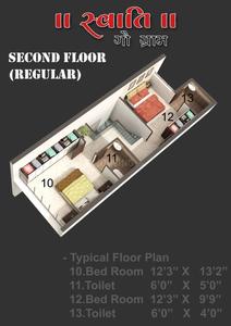 Image of 750 Sq.ft 3 BHK Duplex for sale in Swati Bungalows, Swati Park, Rajkot for Rs. 4300000