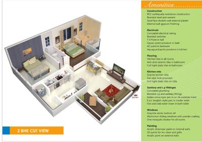 Image of 578 Sq.ft 1 BHK Apartment / Flat for sale in City Next Godavari Residency, Dwarka, Nashik for Rs. 2900000