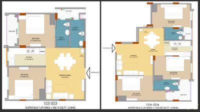Image of 1454 Sq.ft 3 BHK Apartment / Flat for sale in JVJ Dream Residency, Karolan Ka Barh, Jaipur for Rs. 6200000
