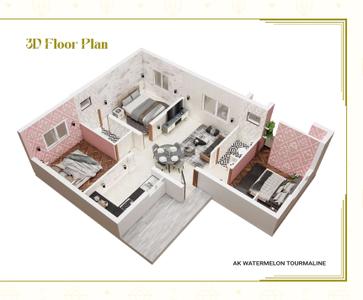 Image of 880 Sq.ft 2 BHK Apartment / Flat for sale in AK Watermelon Turnmaline, Pammal, Chennai for Rs. 6160000