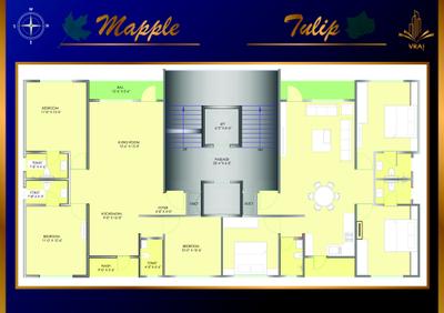 Image of 1100 Sq.ft 3 BHK Apartment / Flat for sale in Vraj GREEN LEAF EXOTICA, Bhayli, Vadodara for Rs. 6000000