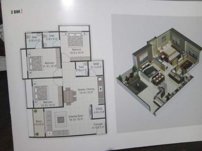 Image of 1566 Sq.ft 3 BHK Apartment / Flat for sale in Vibhuti Aniket Elegance, Chandkheda, Ahmedabad for Rs. 6800000