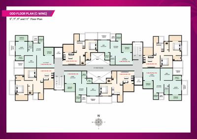 Image of 1101 Sq.ft 2.5 BHK Apartment / Flat for sale in Wonder Nest, Moshi, Pune for Rs. 6299491