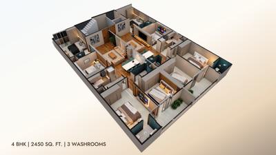 Image of 1500 Sq.ft 3 BHK Apartment / Flat for sale in Kalki Platinum Tower, Sector 104, Noida for Rs. 7451000