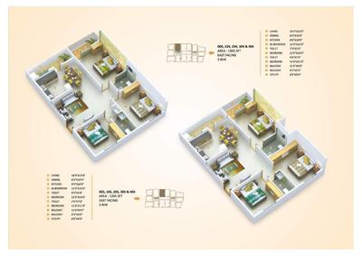Image of 1050 Sq.ft 2 BHK Apartment / Flat for sale in Sovereign Srinilaya, Sompura, Bengaluru for Rs. 6300000