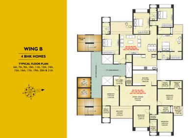 Image of 1430 Sq.ft 3 BHK Apartment / Flat for sale in P K Hillcrest C Building, Pimple Saudagar, Pune for Rs. 19000000