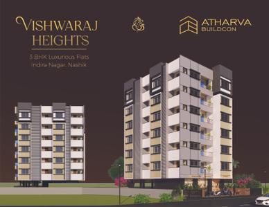 Image of 1400 Sq.ft 3 BHK Apartment / Flat for sale in Vishwaraj Heights, Indira Nagar, Nashik for Rs. 6500000