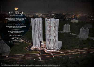 Image of 450 Sq.ft 1 BHK Apartment / Flat for sale in JVM Accord, Thane West, Thane for Rs. 6000000