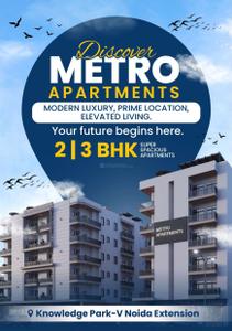 Image of 1050 Sq.ft 2 BHK Apartment / Flat for sale in Vyam Metro Apartments, Noida Extension, Greater Noida for Rs. 4054000