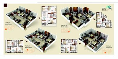 Image of 1725 Sq.ft 3 BHK Apartment / Flat for sale in Flora Heights, Pothinamallayya Palem, Visakhapatnam for Rs. 8500000