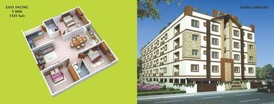 Image of 965 Sq.ft 2 BHK Apartment / Flat for sale in Subha Nandana, Electronic City, Bengaluru for Rs. 5300000