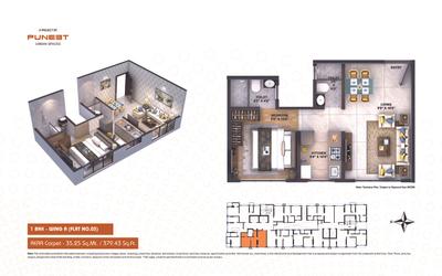 Image of 550 Sq.ft 2 BHK Apartment / Flat for sale in Puneet Shivalaya, Vikhroli East, Mumbai for Rs. 12300000