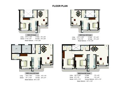 Image of 590 Sq.ft 1 BHK Apartment / Flat for sale in Anant Tara, Kandivali West, Mumbai for Rs. 13800000