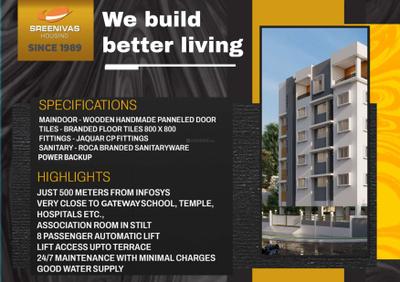 Image of 989 Sq.ft 2 BHK Apartment / Flat for sale in Sreenivasa Krishnalaya, Sholinganallur, Chennai for Rs. 9850000
