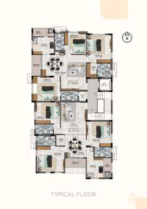 Image of 1458 Sq.ft 3 BHK Apartment / Flat for sale in Nutech AURA, Alwarpet, Chennai for Rs. 29889000