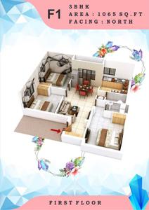 Image of 1069 Sq.ft 3 BHK Apartment / Flat for sale in AK Crystal, Anakaputhur, Chennai for Rs. 5700000