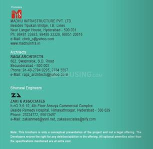 Image of 1357 Sq.ft 3 BHK Apartment / Flat for sale in Madhu Park Ridge, Bandlaguda Jagir, Hyderabad for Rs. 7600000
