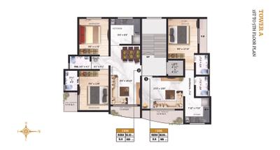 Image of 1010 Sq.ft 2 BHK Apartment / Flat for sale in Imperial Callisto, Vasai West, Vasai for Rs. 8500000