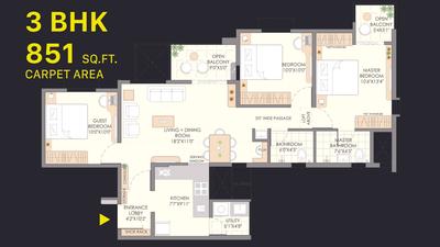 Image of 827 Sq.ft 2 BHK Apartment / Flat for sale in VJ Yashone, Pirangut, Pune for Rs. 4200000