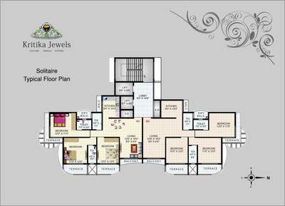 Image of 1175 Sq.ft 2 BHK Apartment / Flat for sale in Bombay Kritika Jewels, Ulwe, Navi Mumbai for Rs. 9800000