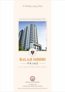 Image of 1000 Sq.ft 2 BHK Apartment / Flat for sale in Balaji Siddhi Prime, Ambegaon Budruk, Pune for Rs. 7800000